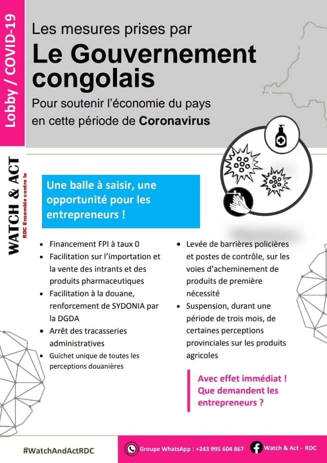 COVID19 les mesures prises par le gouvernement congolais rdc