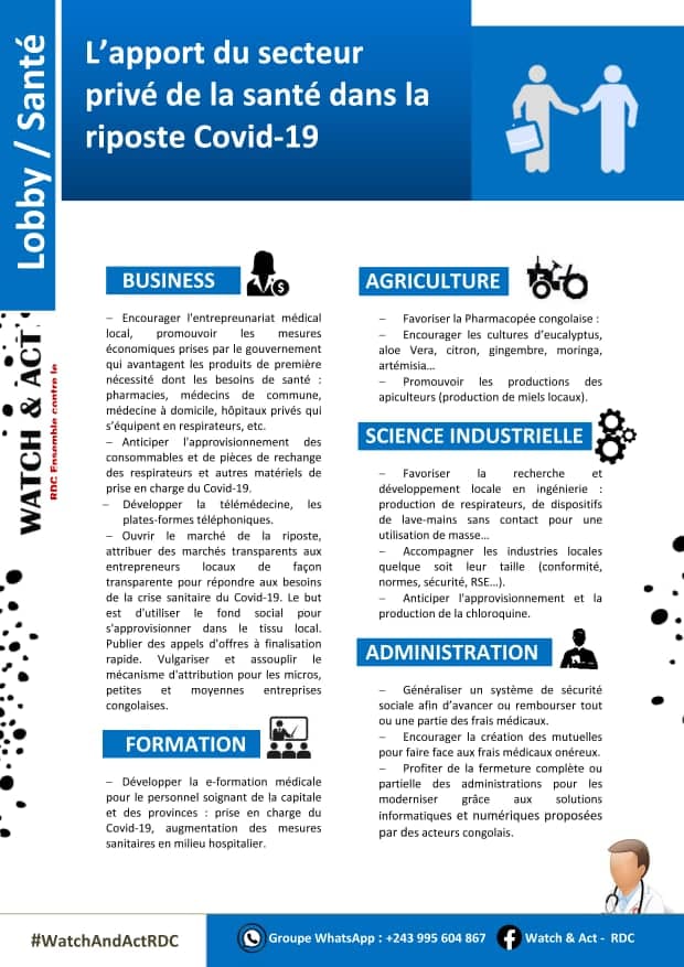 Watch & Act - Lobby Santé L'apport du secteur privé de la santé dans la riposte Covid-19